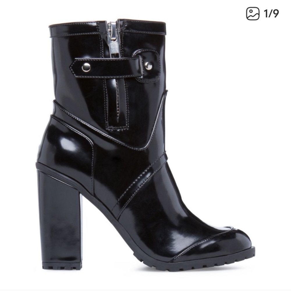 Izabella Rue Combat Boot Hanadia Patent Leather. 7.5. Like New